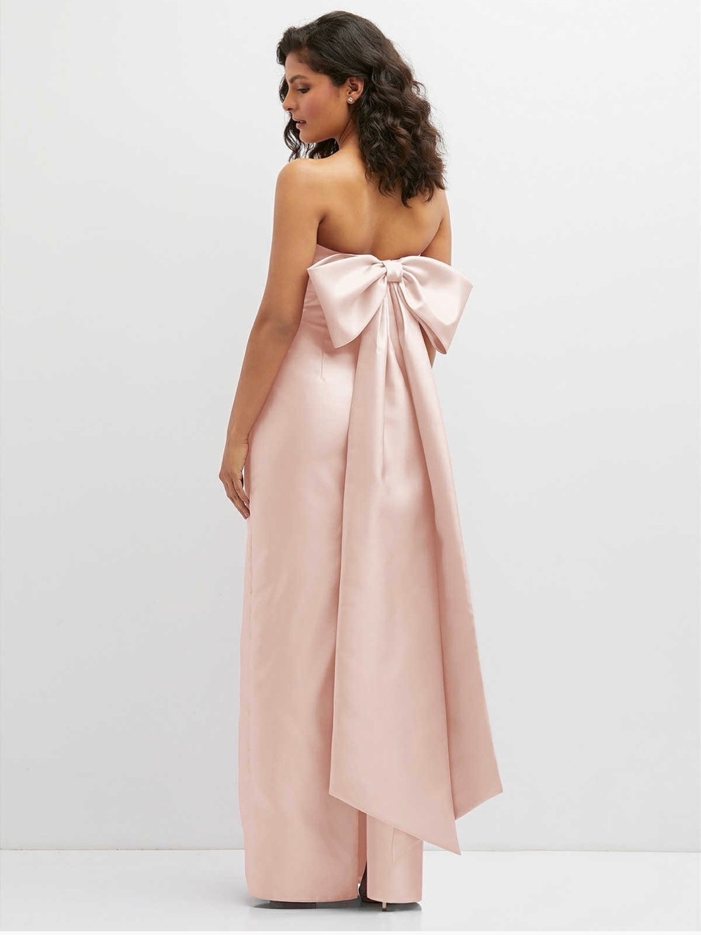 Beautiful Dessy Group dress. BALLET PINK satin twill. Hemmed  5’3 and below